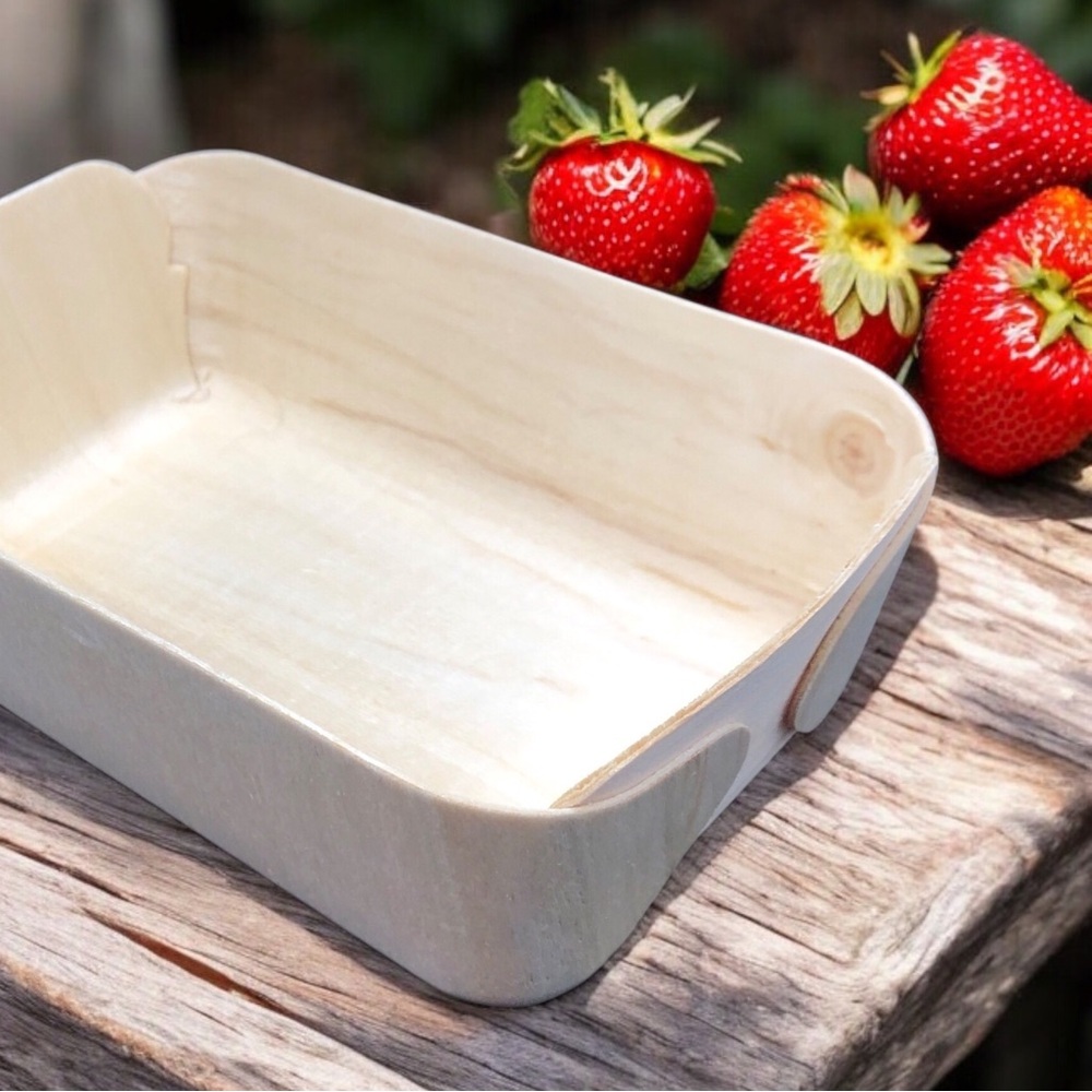 🎁 Bundle of 6 Natural Wooden Fiber Storage & Gift Baskets | Farmstead Market - Picture 9 of 14